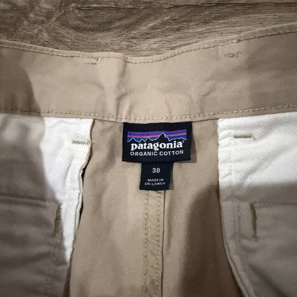 Patagonia 100% Organic Cotton Men's Chino Khaki Shorts Size 30 10" - Picture 5 of 8